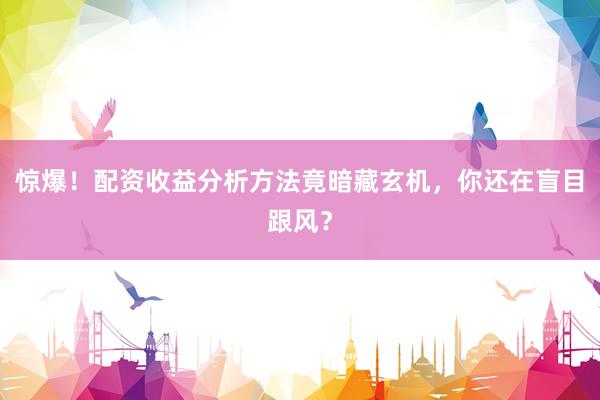 惊爆！配资收益分析方法竟暗藏玄机，你还在盲目跟风？