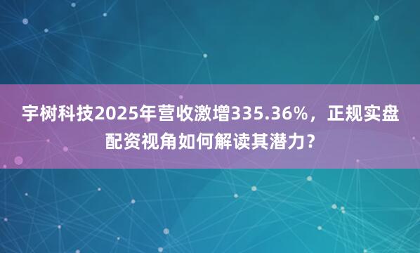 宇树科技2025年营收激增335.36%，正规实盘配资视角如何解读其潜力？