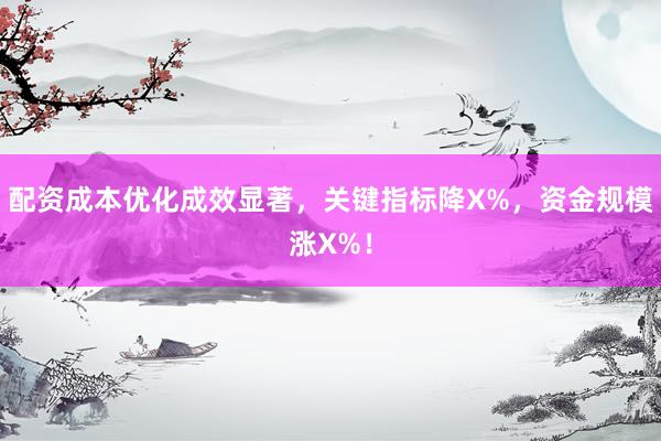配资成本优化成效显著，关键指标降X%，资金规模涨X%！