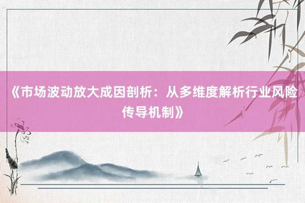 《市场波动放大成因剖析：从多维度解析行业风险传导机制》