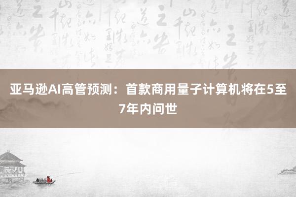 亚马逊AI高管预测:首款商用量子计算机将在5至7年内问世