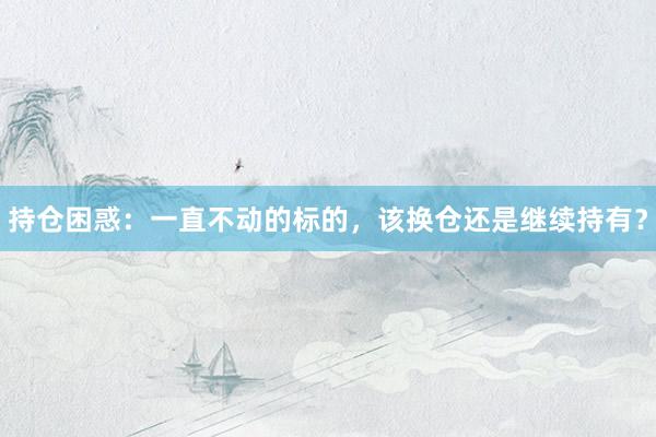 持仓困惑：一直不动的标的，该换仓还是继续持有？